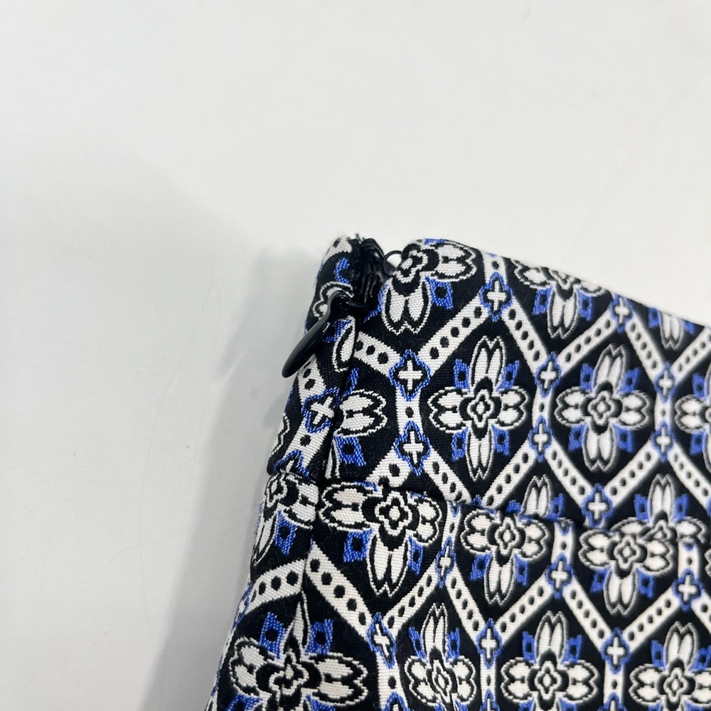 Loft Geometric Floral Pattern Polyester Blend Straight Cut Mini Skirt Size 4 - Picture 6 of 10